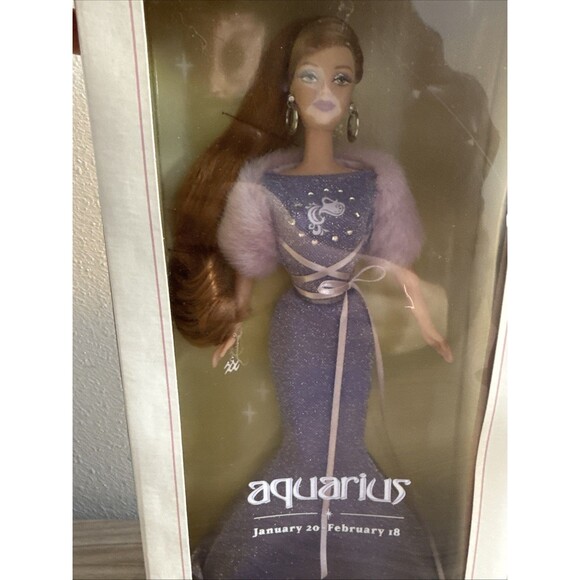 2004 Zodiac Collection Aquarius Barbie Collector Pink Label Mattel #C6238 - Picture 2 of 7